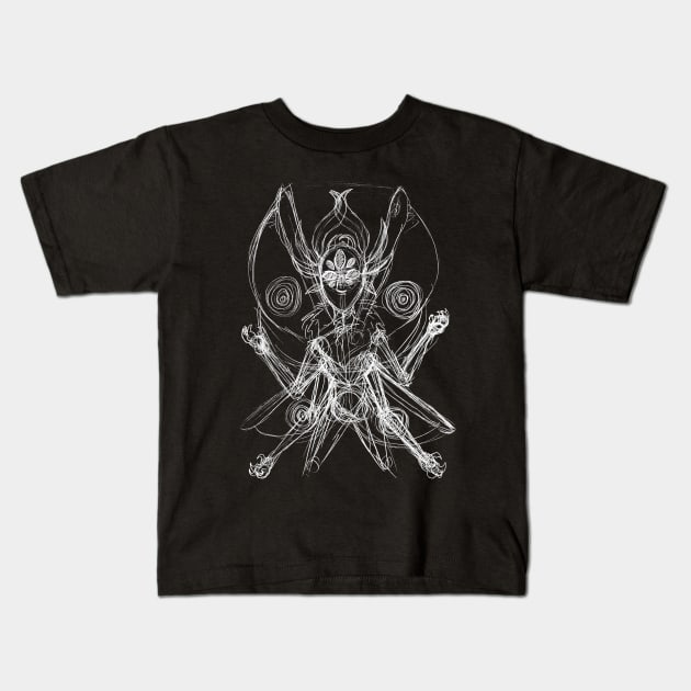 Moth-man Kids T-Shirt by cyber t-shirt